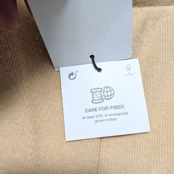 NWT ZARA Ribbed Soft Knit Loungewear Wide Leg Pants L - Picture 10 of 11